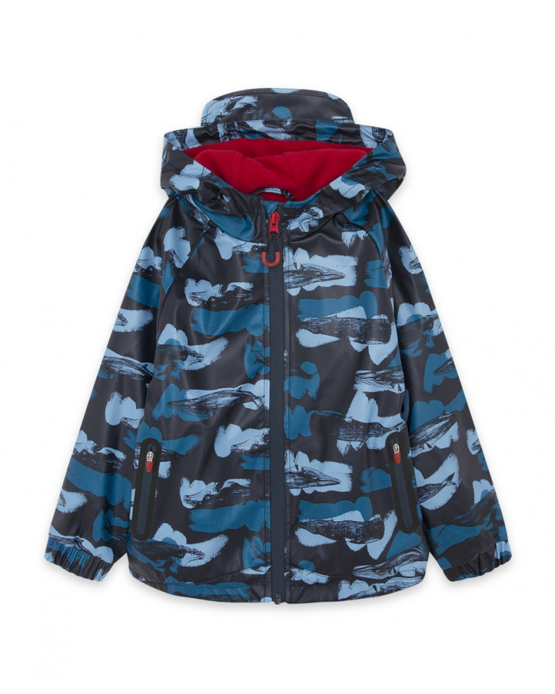 Gabardine avec capuche garçon bleue hits of 90