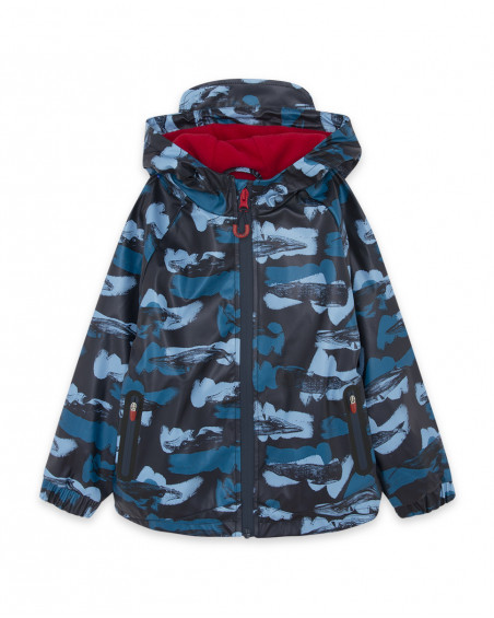 Gabardine avec capuche garçon bleue hits of 90