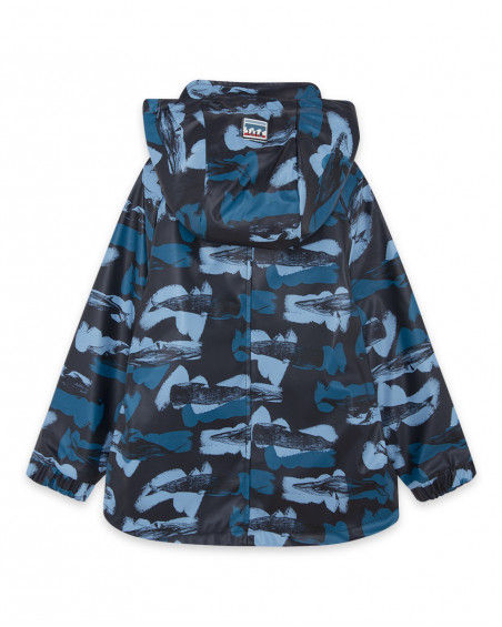 Gabardine avec capuche garçon bleue hits of 90