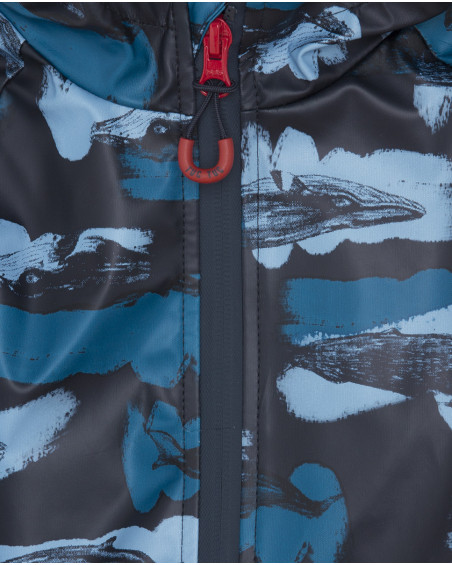 Gabardine avec capuche garçon bleue hits of 90