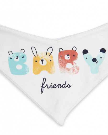 Bandana en jersey garçon blanche alphabet Bandana en jersey garçon blanche alphabet