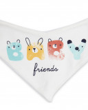 Bandana en jersey garçon blanche alphabet Bandana en jersey garçon blanche alphabet