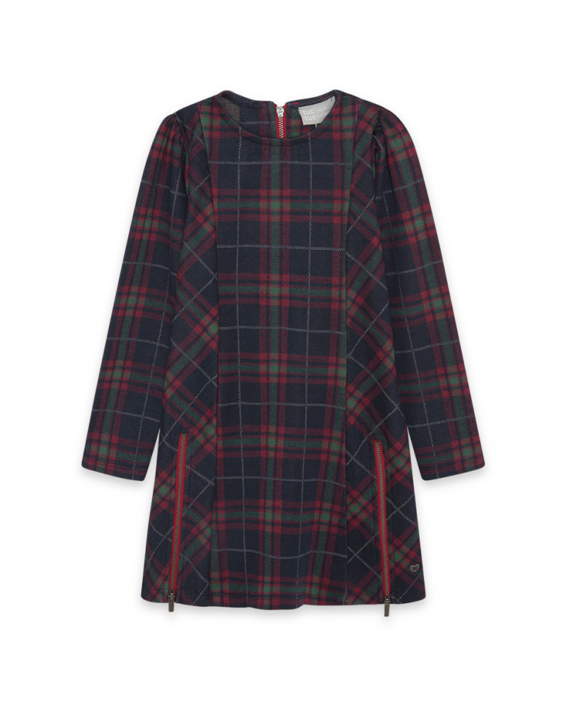 Robe en jersey à carreaux garçon rouge breakfast time