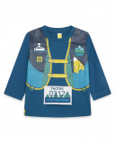 Tee-shirt en jersey imprimée garçon bleu color hikers Tee-shirt en jersey imprimée garçon bleu color hikers