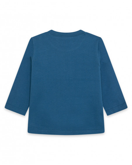 Tee-shirt en jersey imprimée garçon bleu color hikers