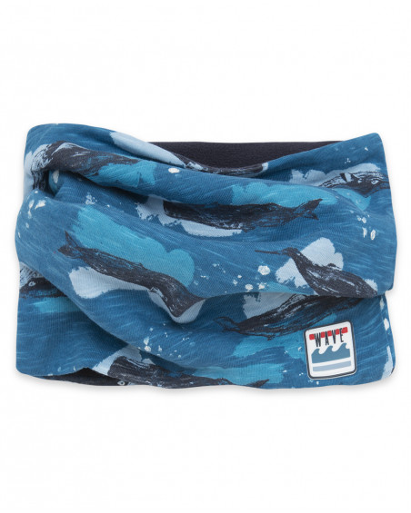 Bandana en jersey baleines garçon bleu hits of 90 Bandana en jersey baleines garçon bleu hits of 90