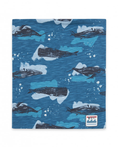 Bandana en jersey baleines garçon bleu hits of 90 Bandana en jersey baleines garçon bleu hits of 90