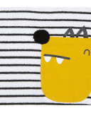 Tee-shirt en jersey à rayures garçon blanc bee happy Tee-shirt en jersey à rayures garçon blanc bee happy