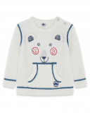 Pull-over en tricot ourson polaire garçon blanc glaciar Pull-over en tricot ourson polaire garçon blanc glaciar