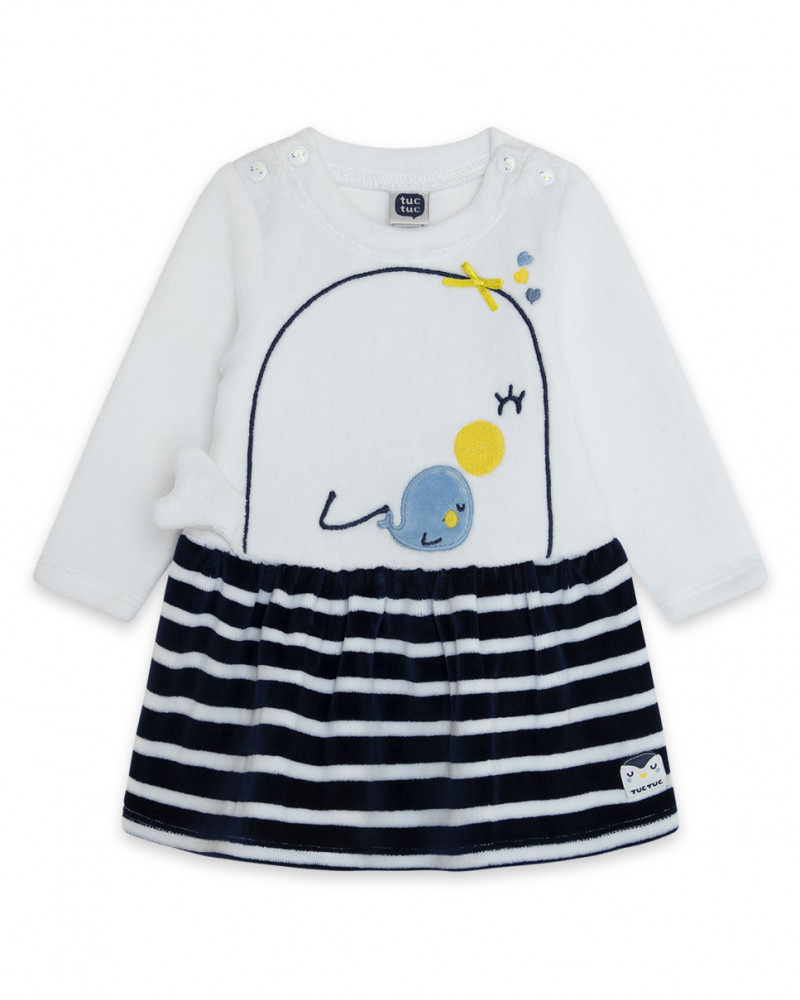 Robe velours fille blanche it's cold