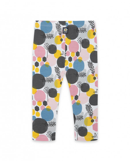 Leggings en jersey imprimé fille roses bee happy Leggings en jersey imprimé fille roses bee happy