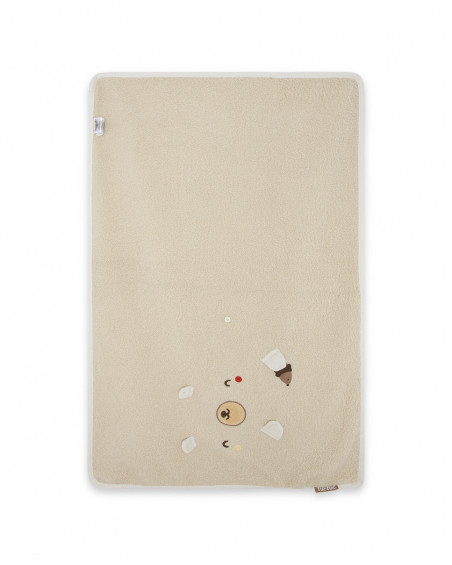 Couverture en fourrure teddy garçon beige brownie bears Couverture en fourrure teddy garçon beige brownie bears