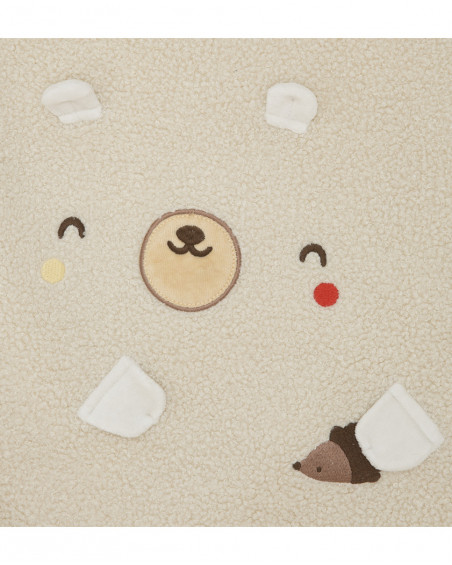 Couverture en fourrure teddy garçon beige brownie bears Couverture en fourrure teddy garçon beige brownie bears