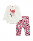 Ensemble en jersey fleurs fille rose dancing in the woods Ensemble en jersey fleurs fille rose dancing in the woods