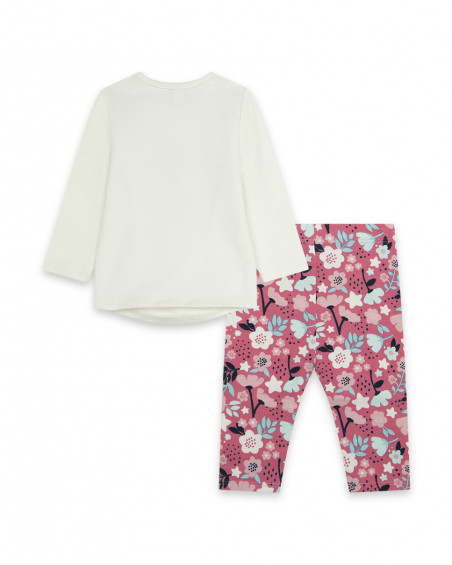 Ensemble en jersey fleurs fille rose dancing in the woods Ensemble en jersey fleurs fille rose dancing in the woods