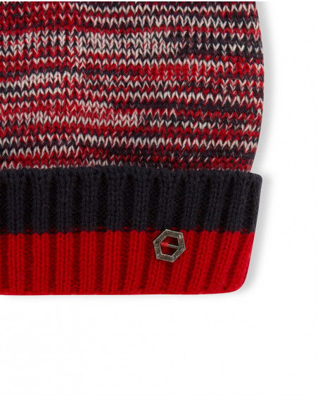 Bonnet et cache-cou en tricot pompon garçon bleu hits of 90