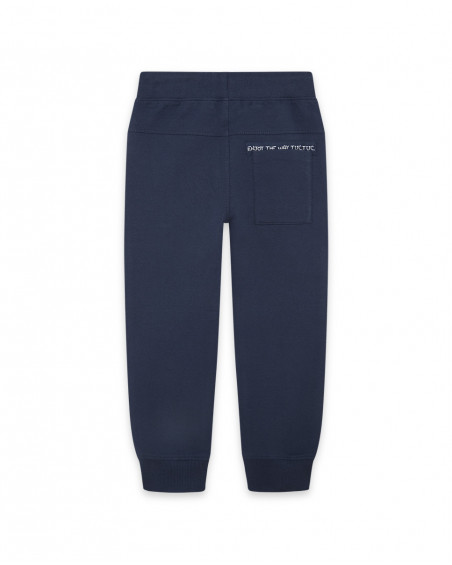 Pantalon en peluche avec poches garçon marine basicos baby Pantalon en peluche avec poches garçon marine basicos baby