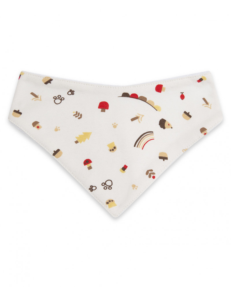 Bandana en jersey imprimée garçon beige brownie bears