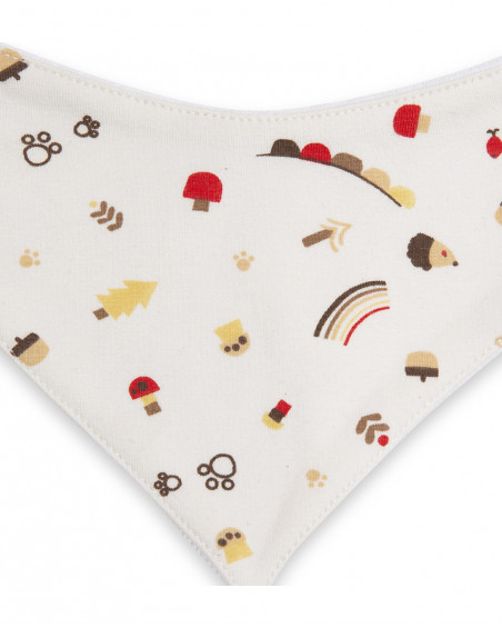 Bandana en jersey imprimée garçon beige brownie bears Bandana en jersey imprimée garçon beige brownie bears
