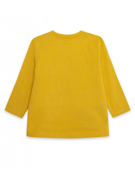 Tee-shirt en jersey chiot garçon jaune bee happy Tee-shirt en jersey chiot garçon jaune bee happy