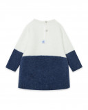 Robe en tricot visage fille bleue glaciar Robe en tricot visage fille bleue glaciar