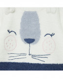 Robe en tricot visage fille bleue glaciar Robe en tricot visage fille bleue glaciar