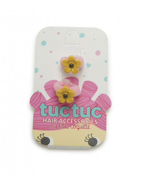 Set 2 élastique cheveux fleurs fille jaune bee happy Set 2 élastique cheveux fleurs fille jaune bee happy