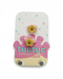 Set 2 élastique cheveux fleurs fille jaune bee happy Set 2 élastique cheveux fleurs fille jaune bee happy