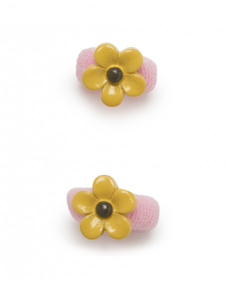 Set 2 élastique cheveux fleurs fille jaune bee happy Set 2 élastique cheveux fleurs fille jaune bee happy