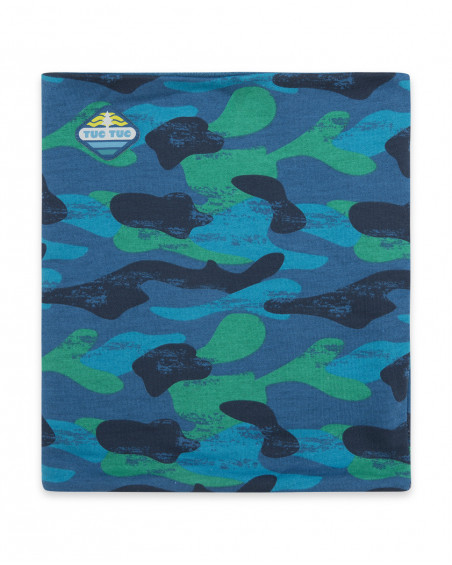 Bandana en jersey camouflage garçon bleu color hikers Bandana en jersey camouflage garçon bleu color hikers