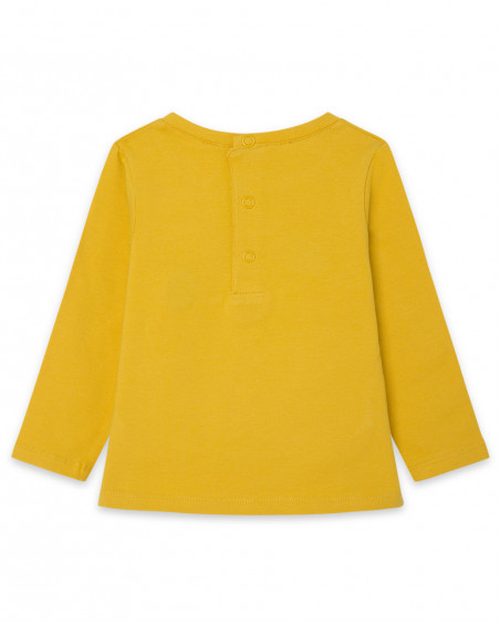 Tee-shirt en jersey chiot fille jaune bee happy Tee-shirt en jersey chiot fille jaune bee happy