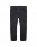 Pantalon en sergé lacets garçon gris basicos baby Pantalon en sergé lacets garçon gris basicos baby