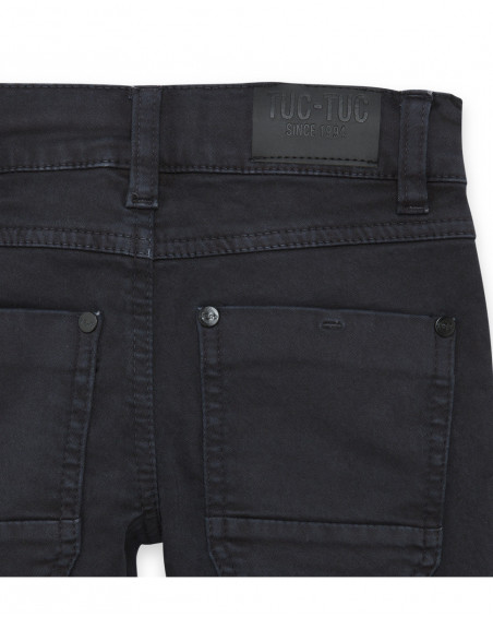 Pantalon en sergé lacets garçon gris basicos baby Pantalon en sergé lacets garçon gris basicos baby