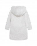 Robe en coton molletonné avec capuche fille blanche glaciar Robe en coton molletonné avec capuche fille blanche glaciar
