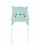 Bonnet en tricot chat garçon bleu alphabet Bonnet en tricot chat garçon bleu alphabet