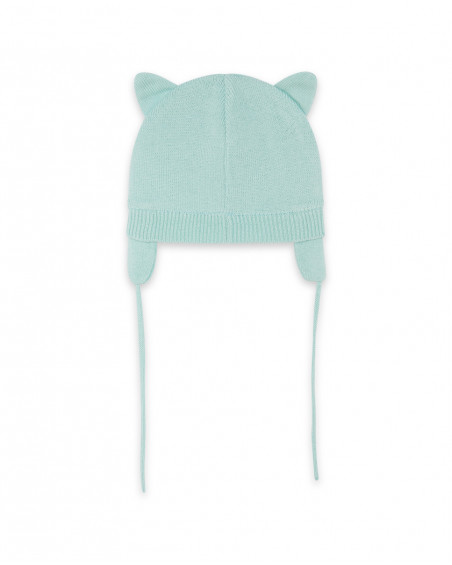 Bonnet en tricot chat garçon bleu alphabet Bonnet en tricot chat garçon bleu alphabet