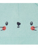 Bonnet en tricot chat garçon bleu alphabet Bonnet en tricot chat garçon bleu alphabet