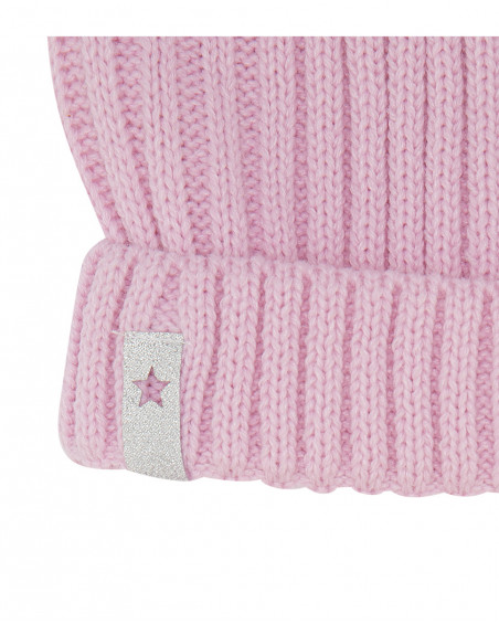 Bonnet et cache-cou en tricot pompon garçon rose northern whales Bonnet et cache-cou en tricot pompon garçon rose northern whales