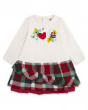 Robe flanelle et jersey message fille blanche highlands Robe flanelle et jersey message fille blanche highlands