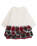 Robe flanelle et jersey message fille blanche highlands Robe flanelle et jersey message fille blanche highlands