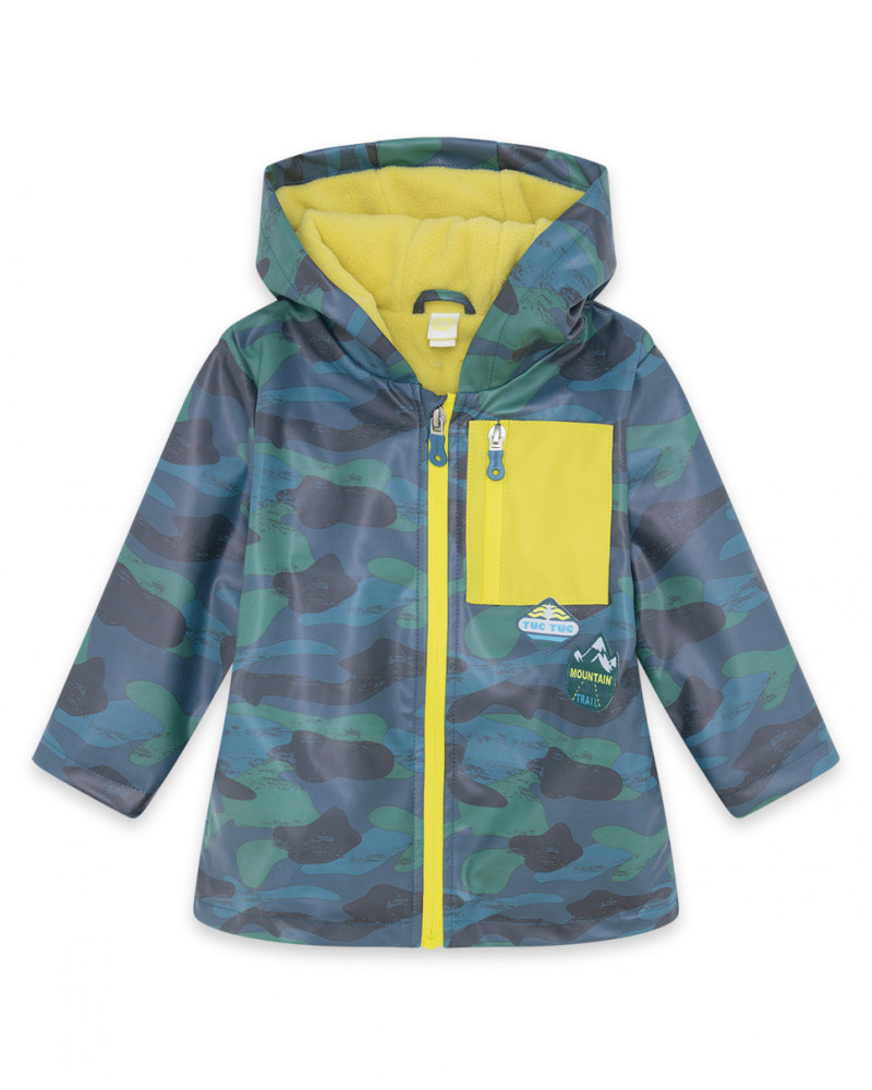 Gabardine avec capuche garçon bleue color hikers