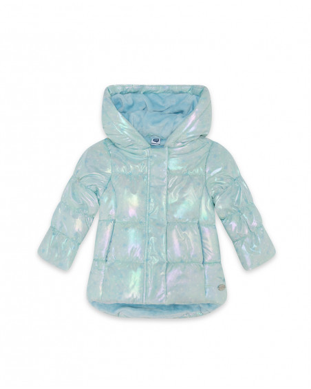 Parka éclat avec capuche fille bleue glaciar Parka éclat avec capuche fille bleue glaciar