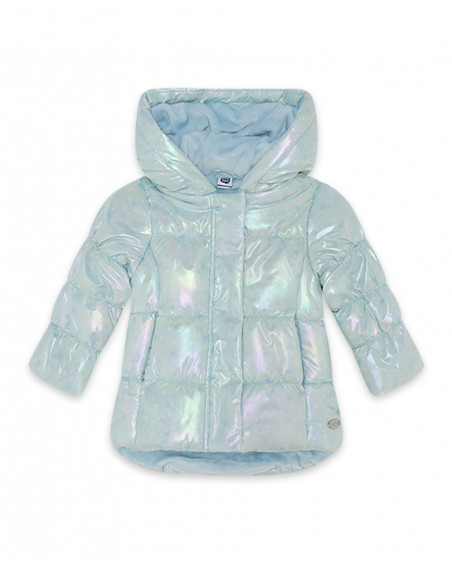 Parka éclat avec capuche fille bleue glaciar Parka éclat avec capuche fille bleue glaciar