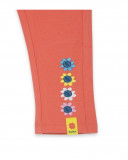 Leggings en coton molletonné fleurs fille rouges color hikers Leggings en coton molletonné fleurs fille rouges color hikers