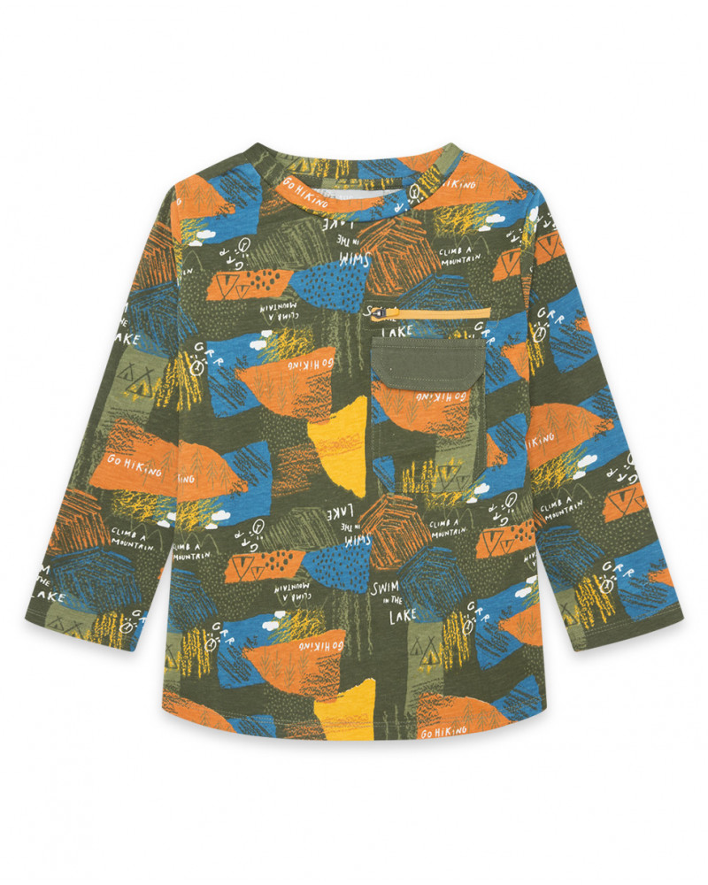 Tee-shirt en jersey imprimée garçon orange northern whales