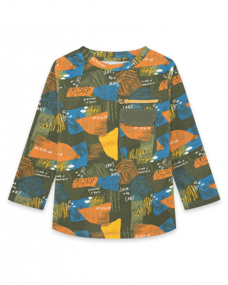 Tee-shirt en jersey imprimée garçon orange northern whales Tee-shirt en jersey imprimée garçon orange northern whales
