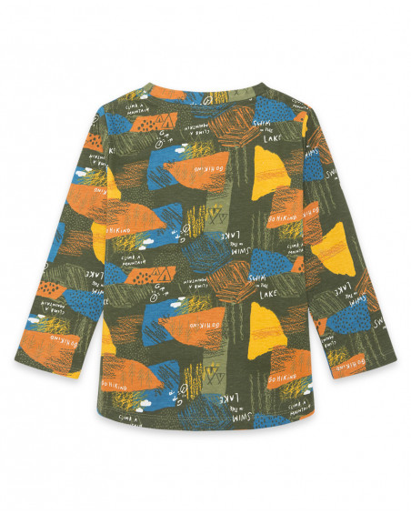 Tee-shirt en jersey imprimée garçon orange northern whales Tee-shirt en jersey imprimée garçon orange northern whales