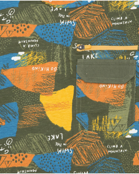 Tee-shirt en jersey imprimée garçon orange northern whales Tee-shirt en jersey imprimée garçon orange northern whales