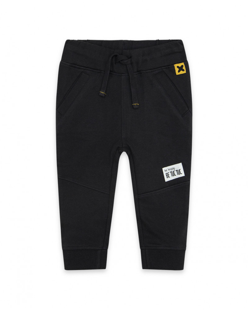 Pantalon en peluche avec poches garçon gris bee happy