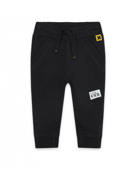 Pantalon en peluche avec poches garçon gris bee happy Pantalon en peluche avec poches garçon gris bee happy